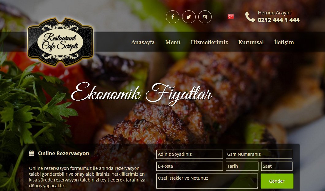 Restaurant - Cafe - Lokanta Web Sitesi